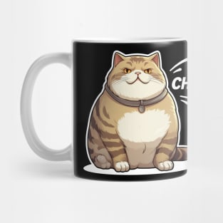 Chonk Pleasantly Pudgy Pal Endearing Fat Cat Poster Mug